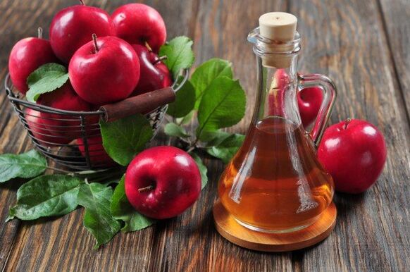 Apple cider vinegar is good for relieving arthrosis pain in an inflamed knee joint. 