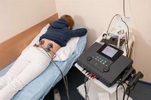 Electrophoresis prescribed to patients for the treatment of lower back pain and inflammation
